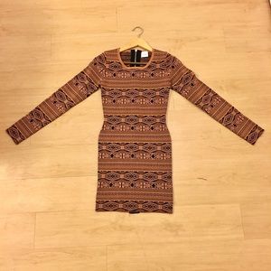 Parker: Tribal print, long sleeved dress