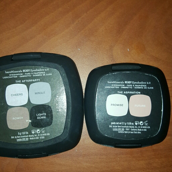 BareMinerals eyeshadow palletes. Each used once