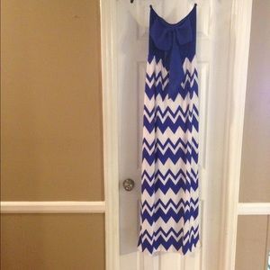 Strapless maxi dress