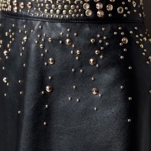 Zara Black Leather skirt