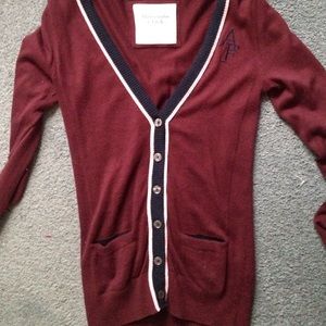 Maroon cardigan