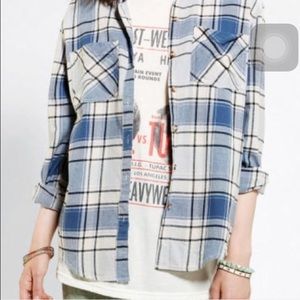 BDG Frankie boyfriend flannel blue