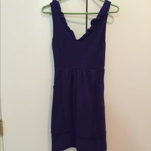 Anthropology Cobalt Blue Jersey Dress