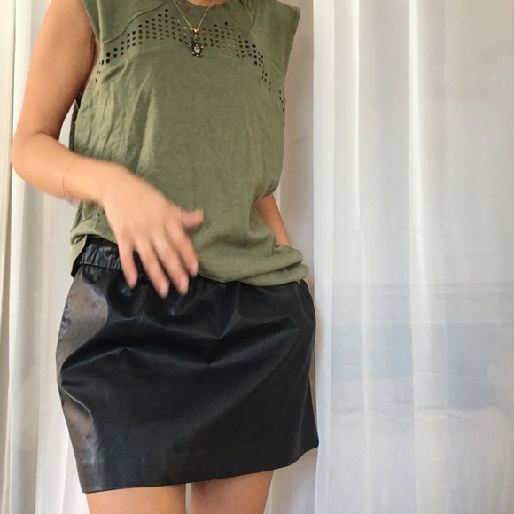 leith pleather skirt