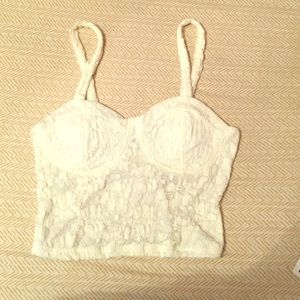 Tan crop top bralette