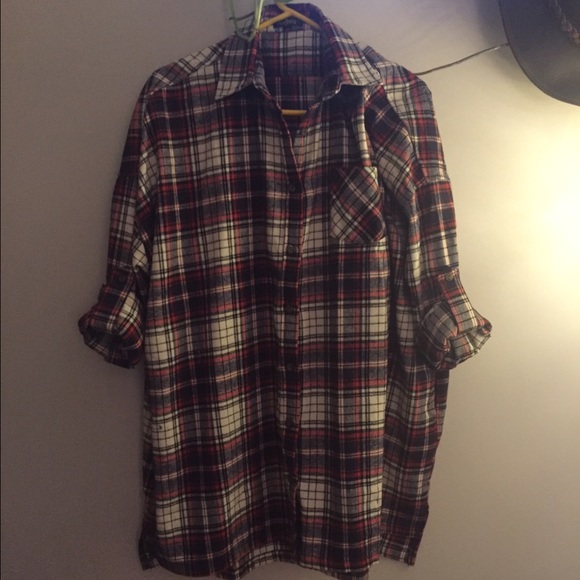Flannel shirt dress