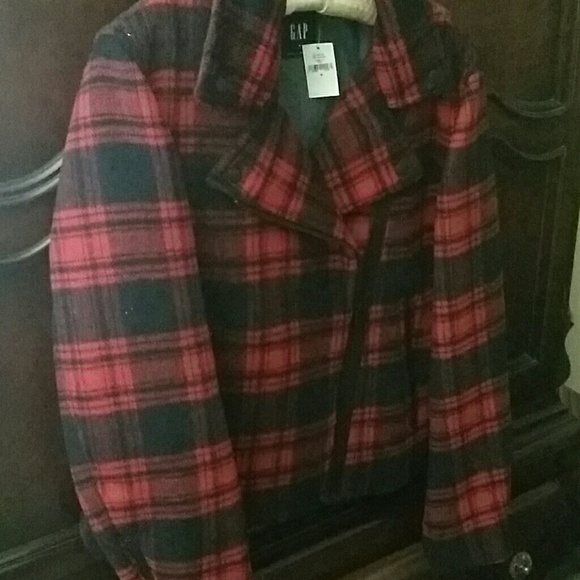 Gap new with tags wool plaid jacket