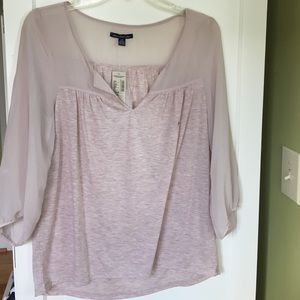 American Eagle tan blouse
