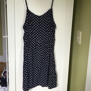 H&M blue & white polka dot dress