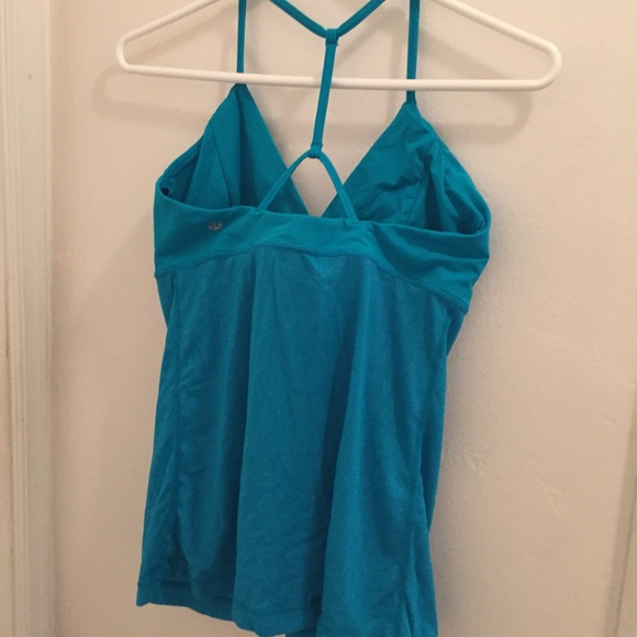 LULULEMON turquoise criss cross tank - Picture 2 of 4