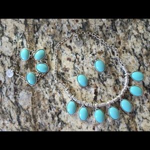 Silver and turquoise jewelry