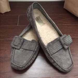 Grey UGG driving slippers