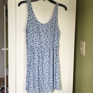 H&M blue flower babydoll dress