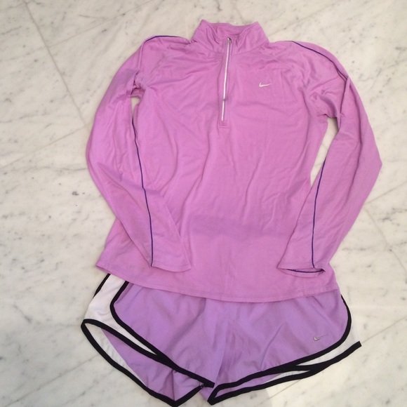 Nike Tops - Nike lavender 3/4 zip shirt size Large