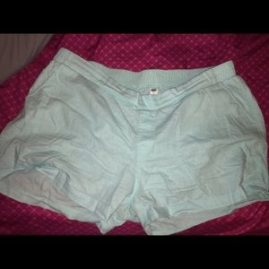NWOT Baby blue linen shorts