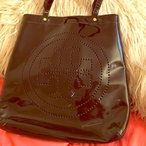 Chocolate brown Tory Burch tote