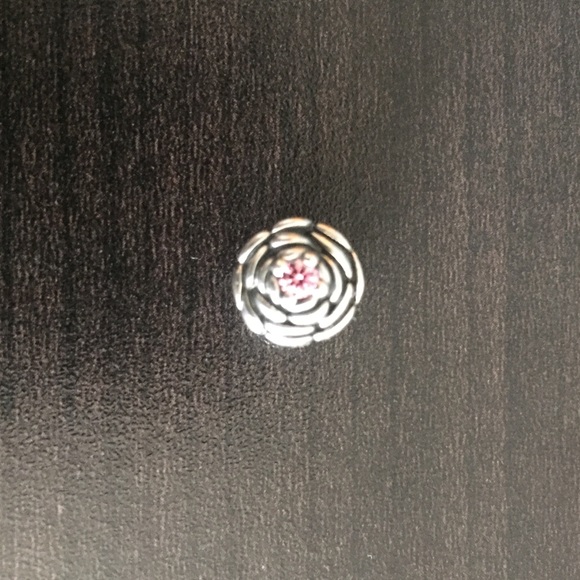 "Blooming Rose, Fancy Pink CZ" Pandora Charm