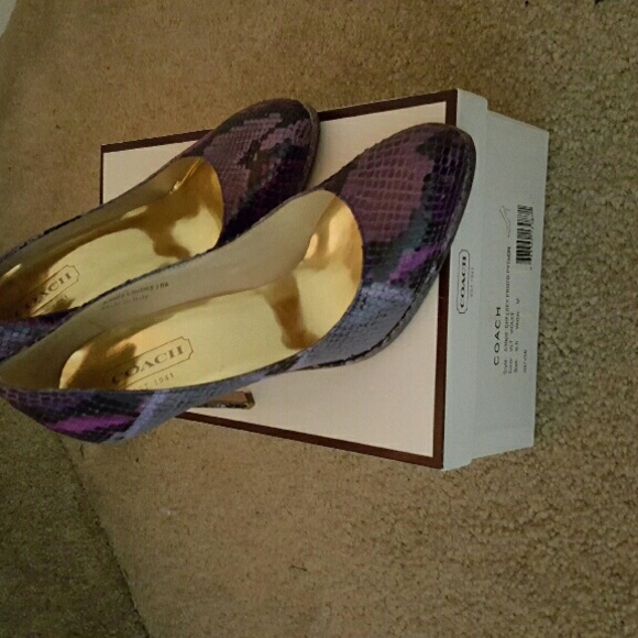 Coach snakeskin heels