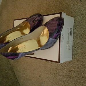 Coach snakeskin heels