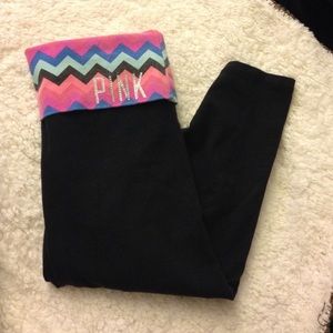 PINK Cropped Yoga Pants