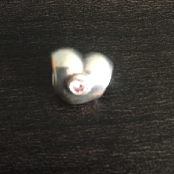 "Heart, Pink CZ" Pandora Charm