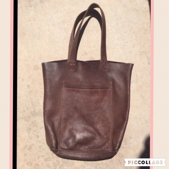 Lucky Brand brown leather distressed tote