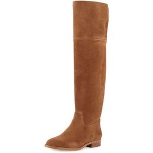 MK Knee high suede boots - worn once!