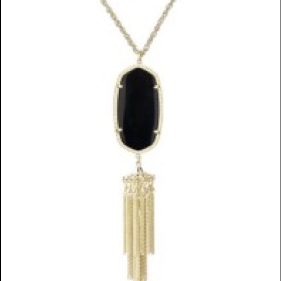 Kendra Scott Rayne Black & Gold Necklace