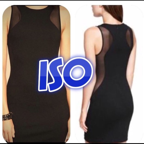 ISO Express sheer side ponte dress size 6