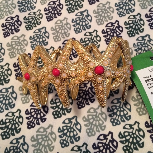 Lilly Pulitzer gold metallic Starfish Cuff