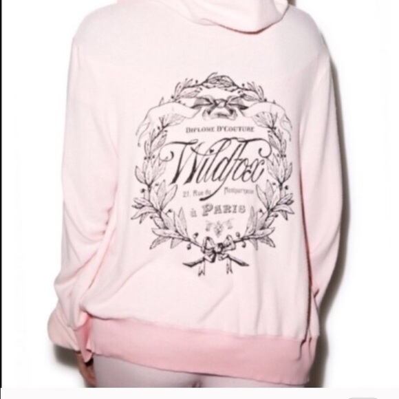 WILDFOX Paris country crest Malibu hoodie Sz S new - Picture 2 of 2