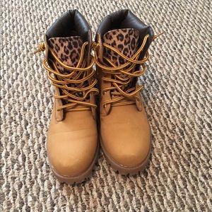Rue 21 boots with cheetah accent.