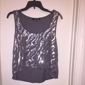 Dark grey crop top