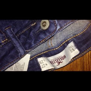 dark wash Hollister skinny jeans