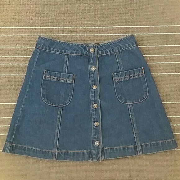 NWOT Jean Button Down Skirt