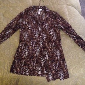 Ms Bella d seethru leopard printed shirt