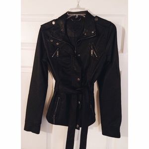 Cute black leather jacket