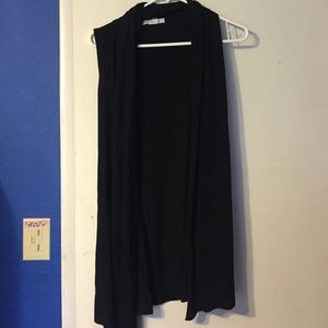 Black sleeveless cardigan