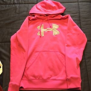 Under Armour pink hoodie sweatshirt