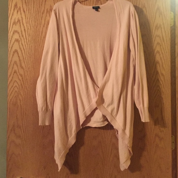 Light pink open cardigan