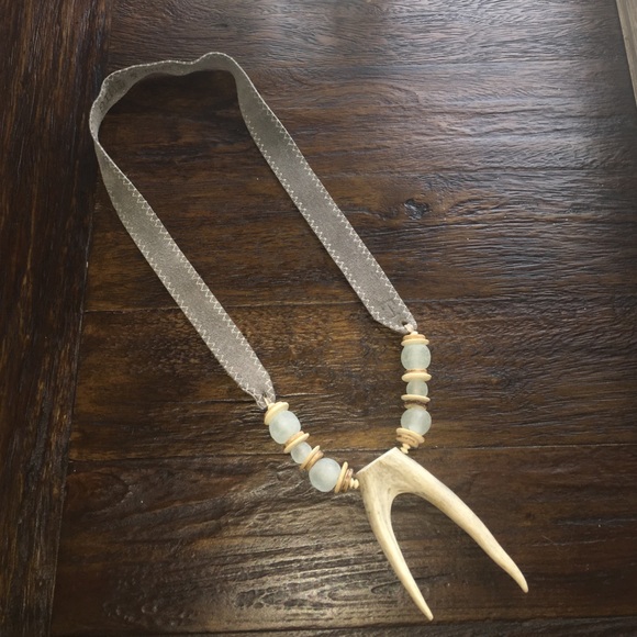 🆕 {Twine & Twig} Antler/Recycle Bead Necklace