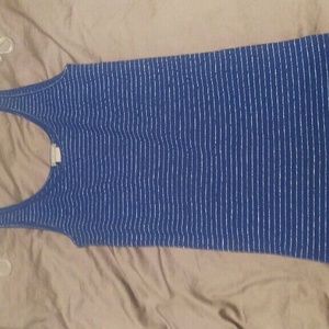 Blue and silver tank top