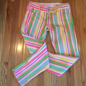 Lilly Pulitzer Worth Multi Color Skinny Jeans sz 2