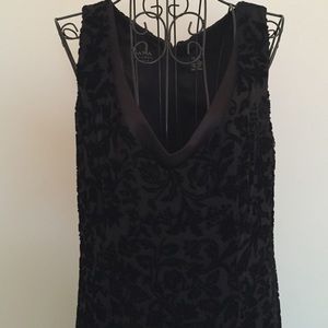 Dana Buchman black velvet and silk dress
