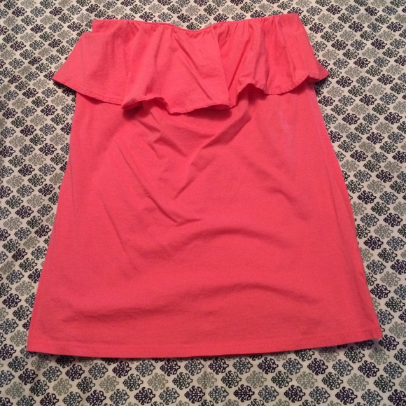 Pink Ruffle Lilly Tube Top