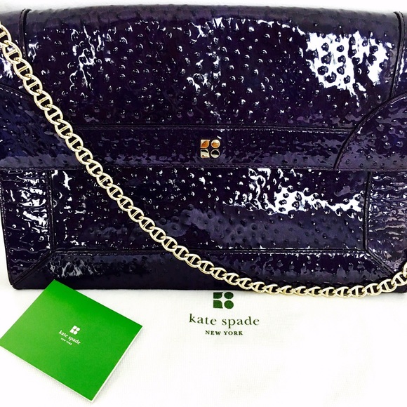 π2X HPπ KATE SPADE leather embossed clutch - Picture 4 of 6