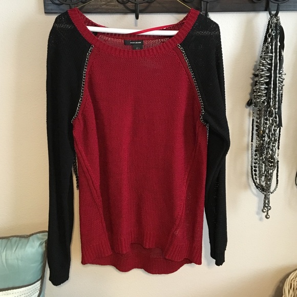 DKNY red/black sweater