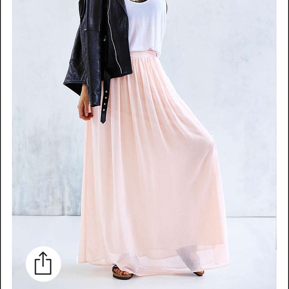 Pleated Sparkle and Fade maxi skirt!