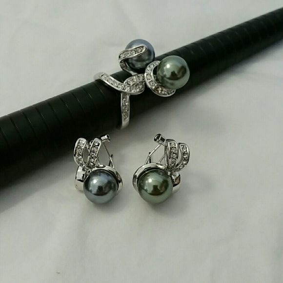 Swarovski Crystal ring and earrings