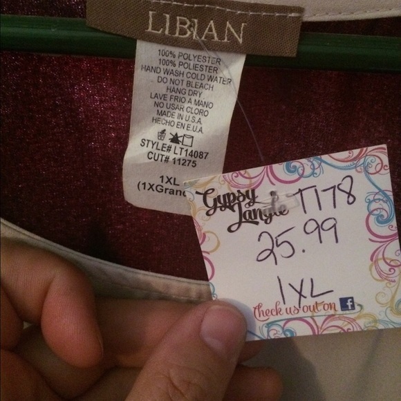 Women's beige/black blouse - Picture 2 of 3